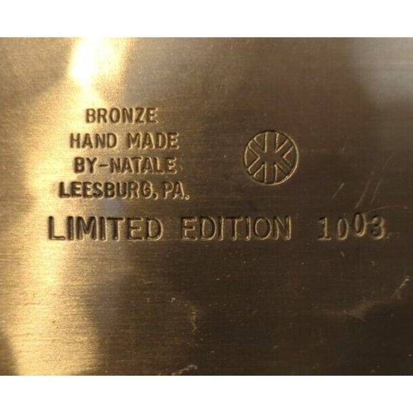 VTG Bronze 9" HandMade Plate By Natale Grove City PA "I'll Be Darned" 1989 - Picture 5 of 6